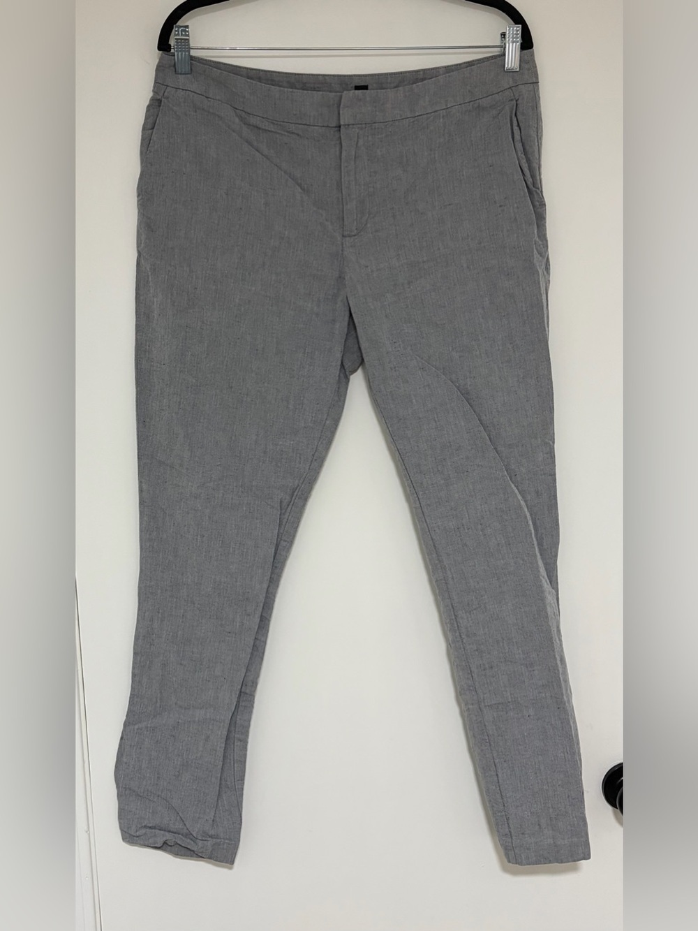 James Perse Women’s Gray Linen Blend Straight Leg Pants Size 3